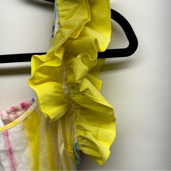 ALDEN ADAIR MULTICOLOR RUFFLE SLEEVES MINI DRESS SIZE S - Picture 3 of 11